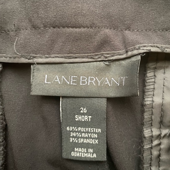 NWOT Lane Bryant Womens Size 26 Short cuffed with belt loops Black Dress Pants - Picture 4 of 6